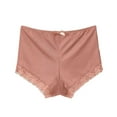 thumbnail image 1 of Levmjia Womens Lace Underpants Bow Lace Mid Rise Solid Color Breathable Plus Size Panties Soft Seamless Comfort All Day Wear, 1 of 2