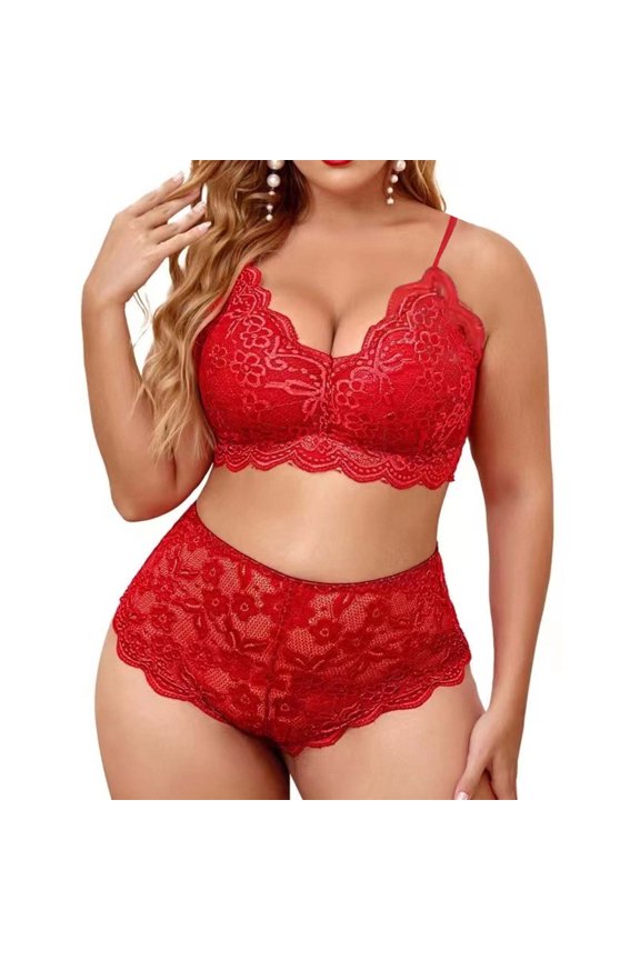 Womens Lingerie Set Lace Solid Color Chemise Nightwear Plus Size Comfortable Stretchy Breathable For Special Occasions Romantic Nights