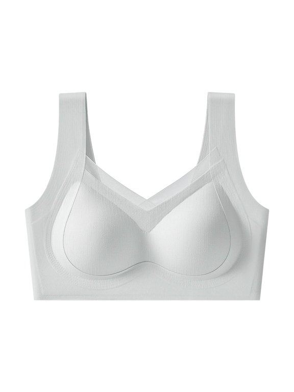 Womens Mesh Stitching Seamless Wireless Bra Breathable Comfortable Supportive Adjustable Strap Everyday Lingerie For All Day Wear