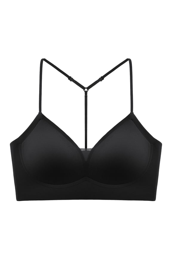 Womens Mesh V Neck Wireless Bra Breathable Adjustable T Back Strap Comfortable Push Up Supportive Everyday Lingerie For All Seasons