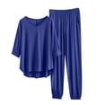 thumbnail image 1 of Levmjia Womens Modal Pajama Set Short Sleeve V-Neck Soft Comfortable Two Piece Outfit Wear Sleepwear Home Clothes Relaxing, 1 of 6