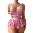 thumbnail image 1 of Levmjia Womens Nightwear and Sleepwear Lace Mesh Teddy Bodysuit Sheer Dress Lingerie Set with Bow for Couples Romantic Comfortable Stretchy and Alluring, 1 of 5