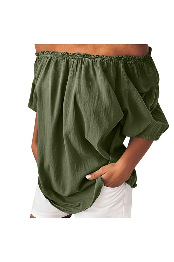 Womens Off Shoulder Ruffle Sweatshirt Drop Shoulder Oversized Long Sleeve Trendy New Pullover Top