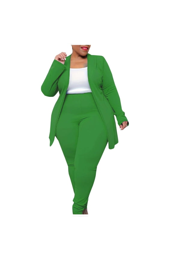 Womens Outfit Cardigan and Pants Set Casual Suit Long Sleeve Slim Trousers V Neck Plus Size Soft Polyester Loungewear For Everyday Wear Yoga Work Comfort