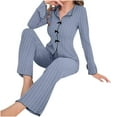 thumbnail image 1 of Levmjia Womens Pajama Set Fashion Bow Long Sleeve and Long Pants Sleepwear 2 Piece Set Soft Comfortable Breathable Home Outfit Daily Wear, 1 of 4