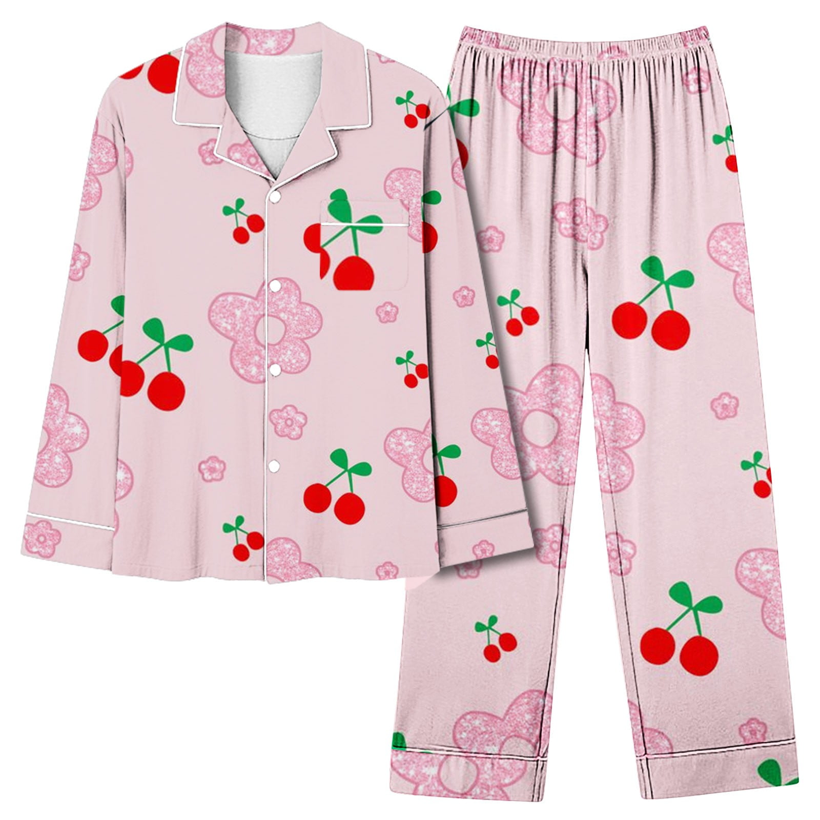 Levmjia Womens Pajama Sets Petite Women Casual Fashion Printed Long ...