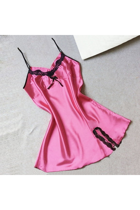 Womens Pajamas Plus Size Summer Short Sleeve Women Ladies Lace Lingerie Sleepwear Babydoll G-string Underwear Nightdress