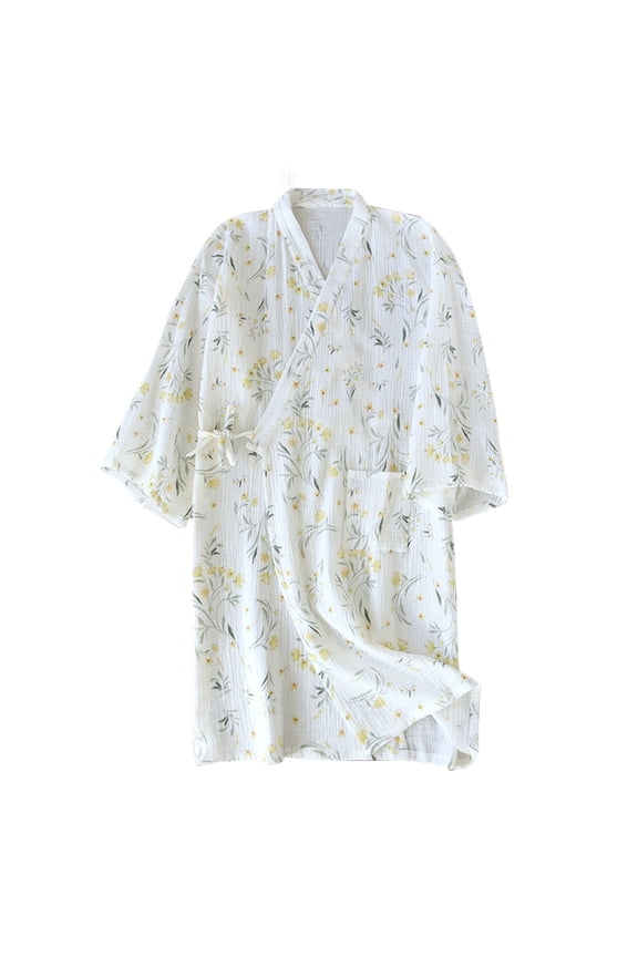 Womens Robe Plush Golden Velvet Belt Soft Bow Printing Pockets Bathrobe For Maternity Spa Hotel Home Comfort