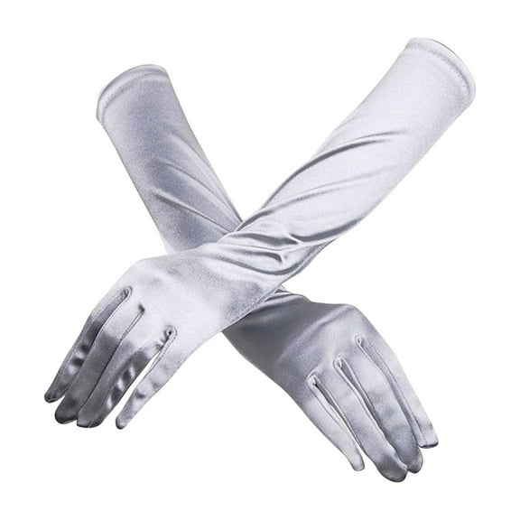 Levmjia Womens Satin Long Gloves Wedding Bridal Evening Party Prom Touchscreen Compatible Elegant Opera Gloves for Special Occasions Sale