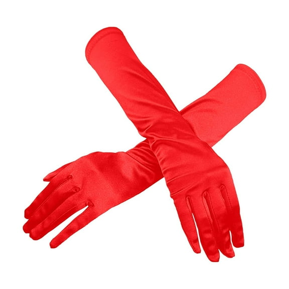 Levmjia Womens Satin Long Gloves Wedding Bridal Evening Party Prom Touchscreen Compatible Elegant Opera Gloves for Special Occasions Sale