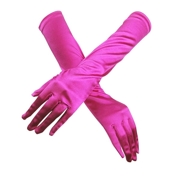 Levmjia Womens Satin Long Gloves Wedding Bridal Evening Party Prom Touchscreen Compatible Elegant Opera Gloves for Special Occasions Sale