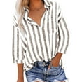thumbnail image 1 of Levmjia Womens Shirt Blouse Long Sleeve Tops Cotton V Neck Casual Work Office Comfortable Breathable Wrinkle Free Spring Fall Fashion, 1 of 7