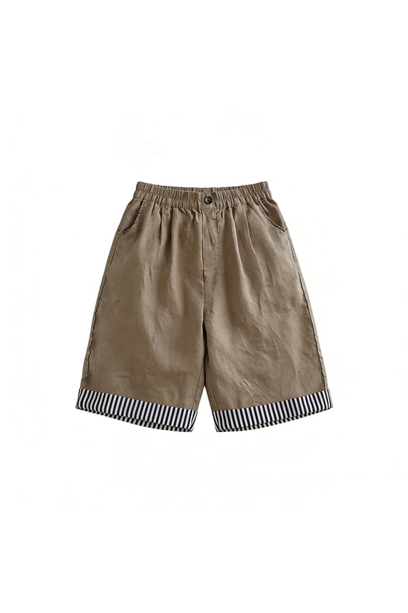 Womens Shorts Casual High Waist Printed Cotton Stretch Elastic Wide Leg With Pockets Loose Fit Yoga Beach Vacation Everyday Wear