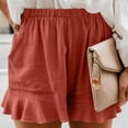 thumbnail image 1 of Levmjia Womens Shorts Plus Size Summer Fashion Casual Elastic Waist Pocket Loose Solid Shorts Pants, 1 of 8