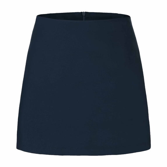 Levmjia Womens Skirt Casual Polyester Solid Color Double Split Zipper Skirt Pants Work Office Daily Wear Comfortable Fashionable