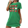 thumbnail image 1 of Levmjia Womens Sleepwear Short Sleeve Nightgown Soft Polyester Spandex Summer Comfortable Oversized Sleep Dress Casual Loungewear Sexy Print Round Neck S-XXL, 1 of 6