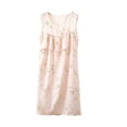 thumbnail image 1 of Levmjia Womens Sleeveless Nightgown Round Neck Floral Print Ruffle Spliced Loose Mini Dress Home Sleep Casual Floral Pattern Lightweight Comfortable Daily Indoor Leisure Wear, 1 of 5