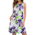 thumbnail image 1 of Levmjia Womens Sleeveless Summer Dress Casual Floral Round Neck Loose Fit Cotton Comfortable Beach Vacation Outfit Multi Color Options, 1 of 9