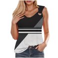 thumbnail image 1 of Levmjia Women Sleeveless V Neck Tank Tops Casual Loose Fit Summer Blouse Soft Polyester Comfortable Fashion Tshirt for Daily Wear, 1 of 5