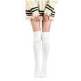 thumbnail image 1 of Levmjia Womens Socks Warm Cable Knit Thigh Solid Color Over The Knee Stockings High Boot Socks Soft Acrylic Stretchy Winter Leg Warmers Casual Fashion, 1 of 5