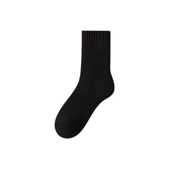 Levmjia Womens Socks Winter Warm Mid Calf Knitted Wool Thermal Thickened Non Slip Long Tube Socks Gift Comfortable Breathable Daily Wear
