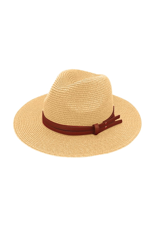 Womens Summer Fisherman Hat Wide Brim UPF50 Plus UV Protection Foldable Breathable With Leather Belt Decor Adjustable For Beach Travel Outdoor Daily Casual Wear