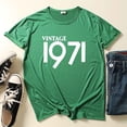 thumbnail image 1 of Levmjia Womens Summer Plus Size Short Sleeve Clearance Tops 50th Birthday Gift T Shirt for Women Vintage 1971 Original Letter Tee Cute Tee, 1 of 3