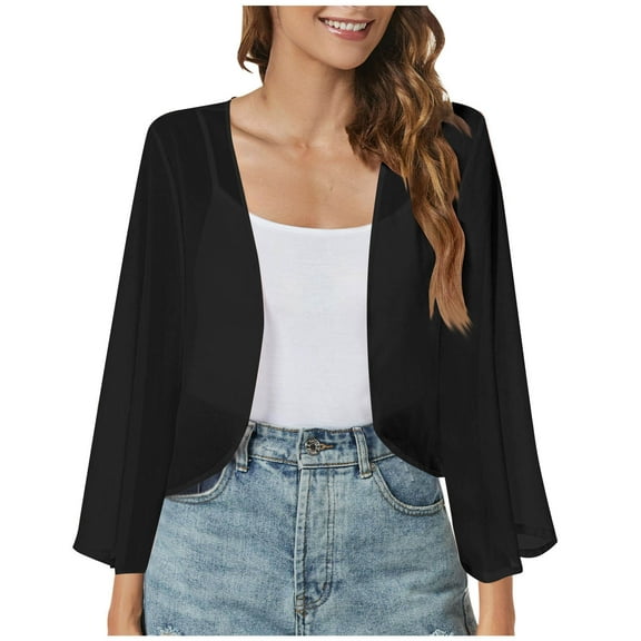 Levmjia Womens Summer Thin Sunscreen Cardigan Cover Casual Long Sleeve Short Beach Vacation Cardigans