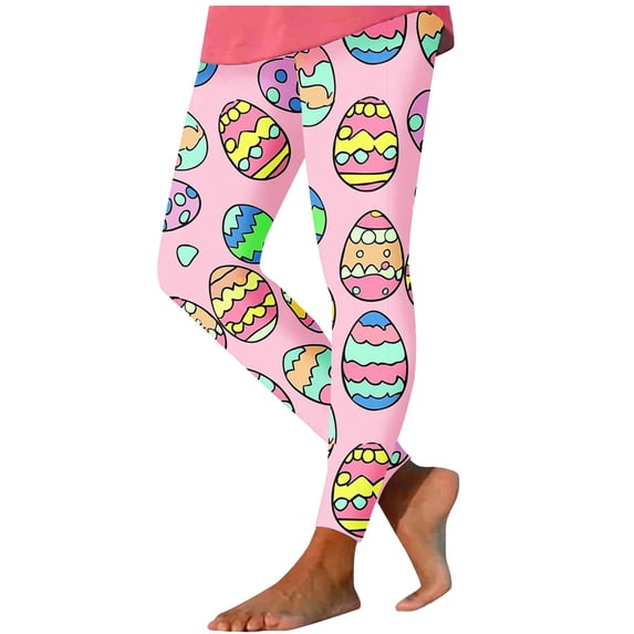 Levmjia Womens Pants Easter Printed Casual Fashion Tight Yoga Comfy Elastic High Waist Sweatpants Fashion Bottoming Leisure Pants Sports Daily Wear