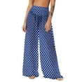 thumbnail image 1 of Levmjia Womens Swim Cover Up Pants Quick Dry Beach Vacation Chiffon Solid Color Wide Leg Sun Protection Lightweight Chiffon Pants For Pool Hot Spring, 1 of 7