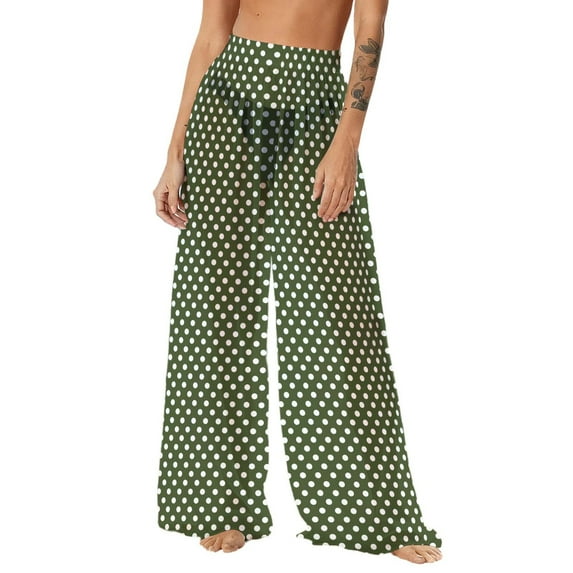 Levmjia Womens Swim Cover Up Pants Quick Dry Beach Vacation Chiffon Solid Color Wide Leg Sun Protection Lightweight Chiffon Pants For Pool Hot Spring