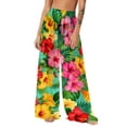 thumbnail image 1 of Levmjia Womens Swim Pants Floral Printed Cover Up Quick Dry Sunscreen Sun Protection Wide Leg Beach Lightweight Vacation Bohemian Style, 1 of 7