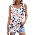 thumbnail image 1 of Levmjia Womens Tank Tops Casual Loose Round Neck Sleeveless Blouse Summer Comfortable Stretchy Polyester Spandex Tops for Women Fashion Trendy Workout Home Wear, 1 of 6