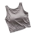 thumbnail image 1 of Levmjia Womens Tank Tops Fashion Sleeveless Round Neck Casual Tops Soft Pullover Modal Solid Color Built In Bra Base Shirt Everyday Wear Summer, 1 of 5