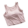 thumbnail image 1 of Levmjia Womens Tank Tops Fashion Sleeveless Round Neck Casual Tops Soft Pullover Modal Solid Color Built In Bra Base Shirt Everyday Wear Summer, 1 of 6