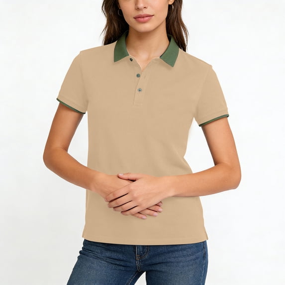 Levmjia Womens Top Short Sleeve Shirt Casual Lapel Solid Color Soft Breathable Blouse Comfortable Office Wear Easy Care Classic Fit