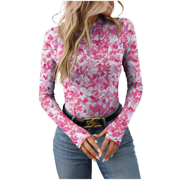 Levmjia Womens Tops Long Sleeve Round Neck Cotton Solid Color Basic Fitted Shirt Comfortable Breathable Casual Work Office Holiday Travel Home Relaxation