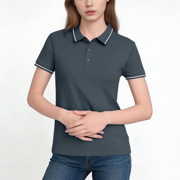 Levmjia Womens Tops Short Sleeve Lapel Shirt Casual Blouse Soft Breathable Button Down Shirt for Women Office Daily Wear Easy Care Classic Fit