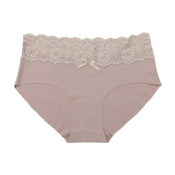 Levmjia Womens Underpants Cotton Briefs Solid Color Seamless No Show Panties High Waist Breathable Comfortable Everyday Wear