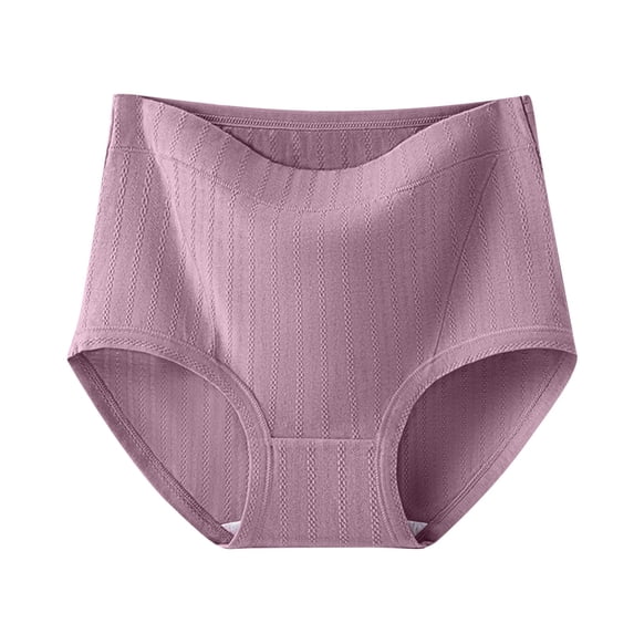 Levmjia Womens Underpants Floral Printed Briefs Cotton High Waisted Panties Breathable Lace Trim No Show Seamless Underpants For Sleep Period and Daily Wear