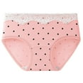 thumbnail image 1 of Levmjia Womens Underpants Polka-Dot Printed Briefs Cotton High Waisted Panties Breathable Lace Trim No Show Seamless Underpants For Sleep Period And Daily Wear, 1 of 5