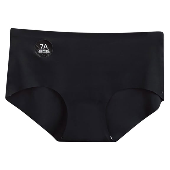 Levmjia Womens Underpants Seamless Solid Color Briefs High Waist Silk Breathable Panties Invisible No Show Comfort Soft Everyday Wear Essential