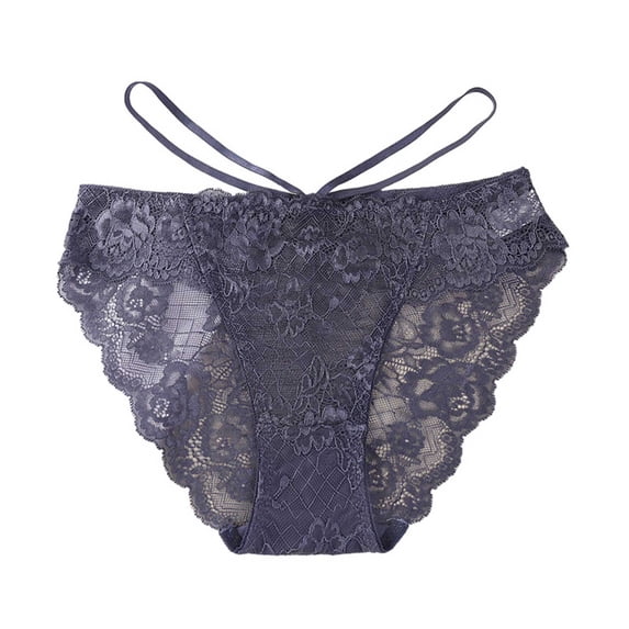 Levmjia Womens Underpants Thread Low Rise Briefs Lace Cute Solid Color Breathable Comfortable No Show Panties For Everyday Wear With Bow Design