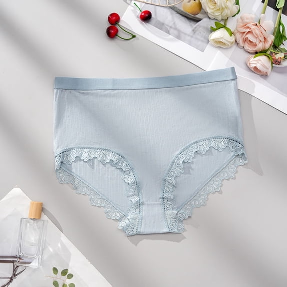 Levmjia Womens Underwear High Waist Thong Seamless No Show Panties Lace Breathable Comfortable Invisible Everyday Wear Plus Size
