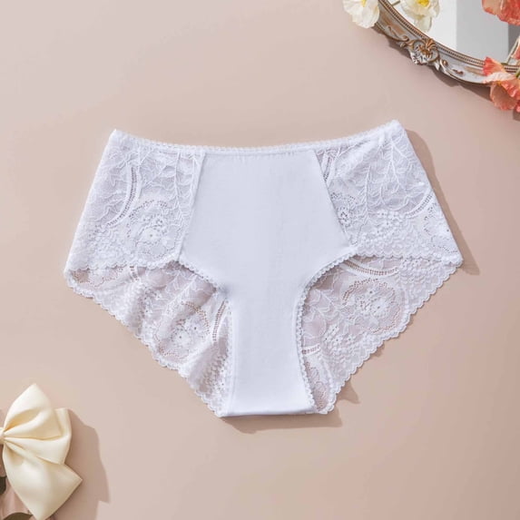 Levmjia Womens Underwear High Waist Thong Seamless No Show Panties Lace Breathable Invisible Comfortable for Women Plus Size Everyday Wear