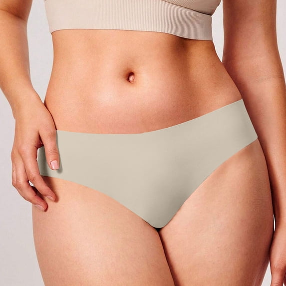 Levmjia Womens Underwear Seamless Mid Waist Panties Solid Color Breathable Comfortable Everyday Wear Soft Stretch No Show Panty For Women Ladies