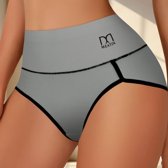 Levmjia Womens Underwear Seamless No Show Panties Solid Color High Waist Breathable Thong for Women Period Comfort Everyday Wear