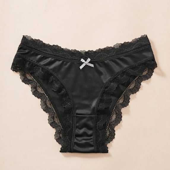 Levmjia Womens Underwear Seamless One-Piece Panties Low Rise Lace Thong Breathable Soft No Show Invisible Comfortable Everyday Wear