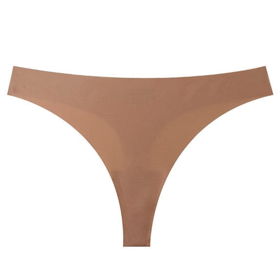 Levmjia Womens Underwear Seamless No Show Panties Low Rise Breathable Ice Silk Cotton Crotch Briefs Underwear Comfortable Invisible Panties Daily Wear Sleep