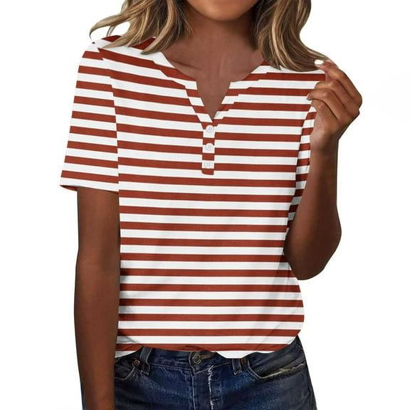 Levmjia Womens V Neck Tops Short Sleeve Casual Summer Basic Solid Color Cotton Slim Fit Stretchy T Shirt Work Vacation Yoga Multi Color Sale